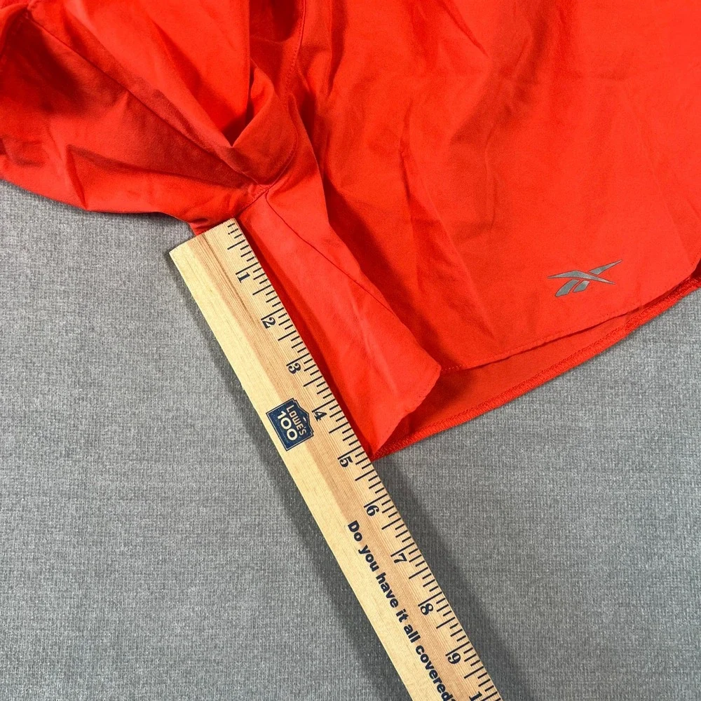 Reebok Running Active Mid Rise Athletic Shorts Womens Size S Orange Polyester
